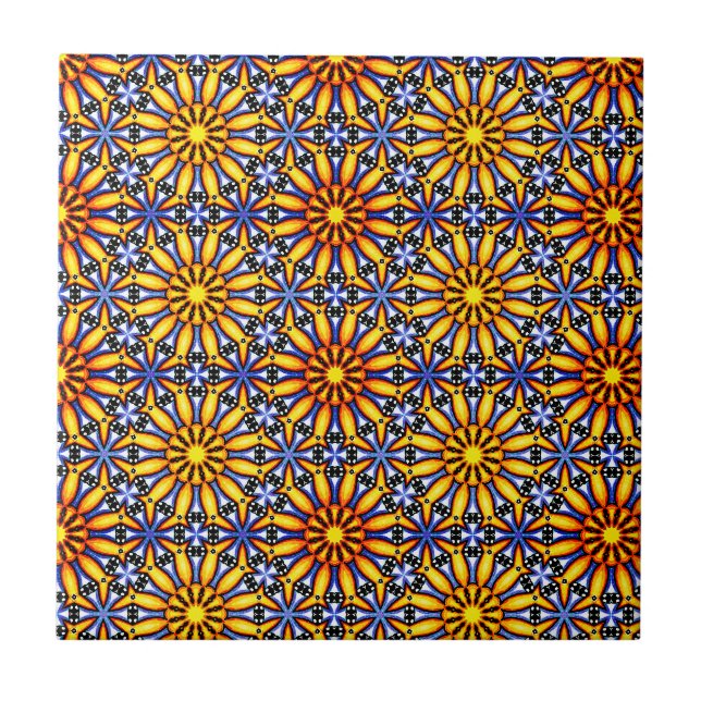 Celestial Sun Mandala Stenkoaster Kakelplatta (Framsidan)