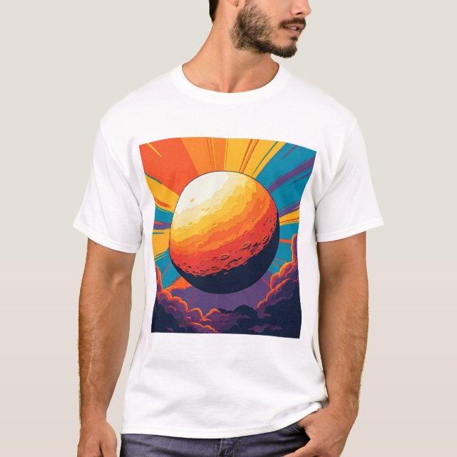Celestial Sunset Herr T-Shirt (Framsida)