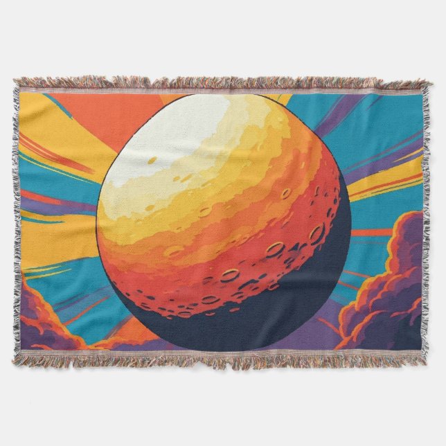Celestial Sunset Throw Blanket Filt (Framsidan)