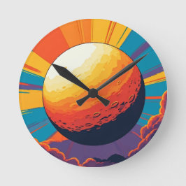 Celestial Sunset Wall Clock Rund Klocka