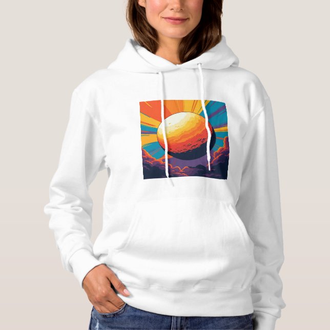 Celestial Sunset Women’s T-Shirt Hoodie (Framsida)