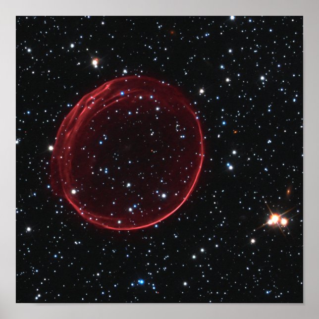 Celestial Supernova Bubble Space Photo Poster (Framsidan)