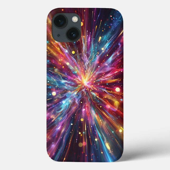 Celestial Supernova Light Burst Phone Case Vibrant (Baksida)