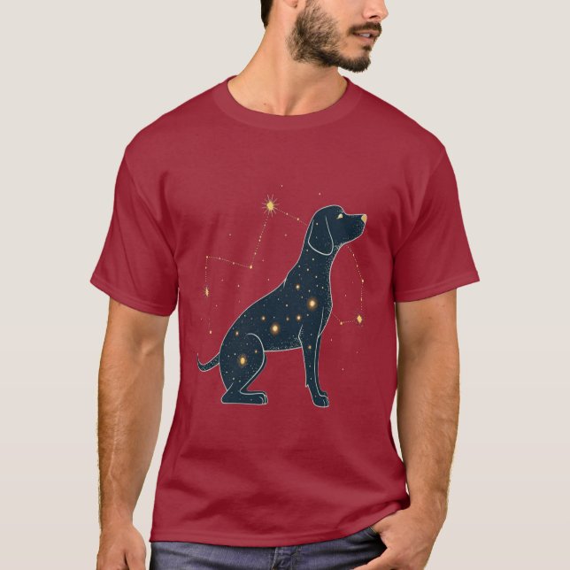 Celestial Suppleant: Starry Silhouette T Shirt (Framsida)