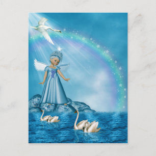 Celestial Svan Guardian Vykort