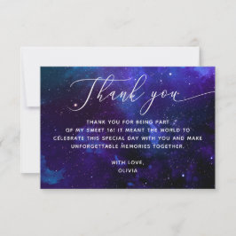 Celestial Sweet 16 | Galaxy Sweet Sixteen Födelsed Tack Kort
