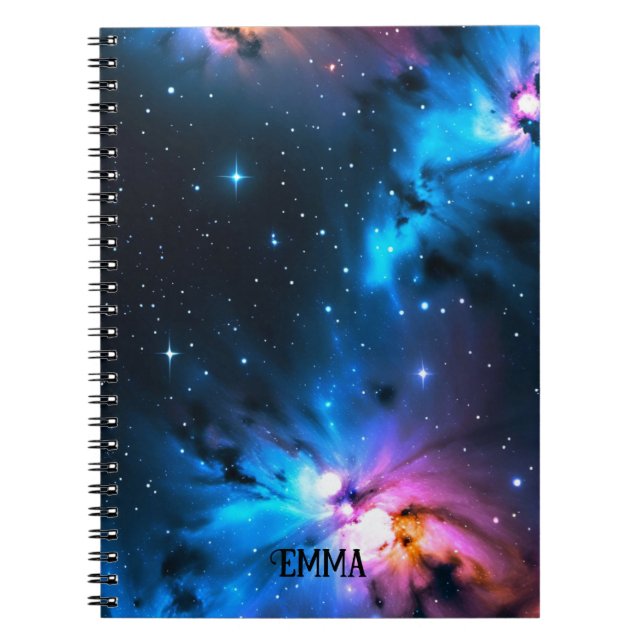 Celestial Swirls of Stars eget namn Anteckningsbok (Framsidan)