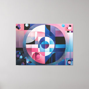 Celestial symmetri: Geometriska former - blåsor oc Canvastryck