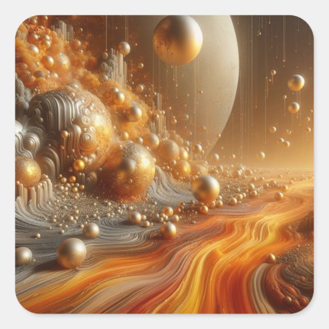 Celestial Symphony Fyrkantigt Klistermärke (Framsida)