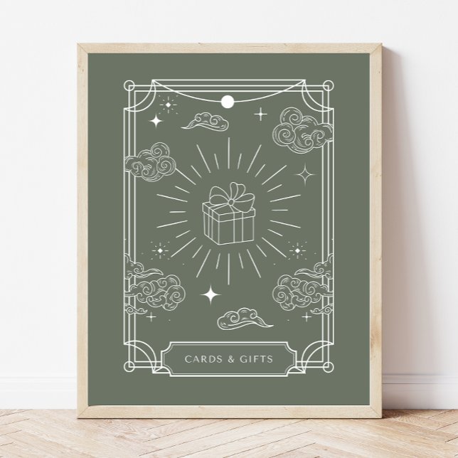 Celestial Tarot Baby Shower-kort och presentkort Poster (Skapare uppladdad)