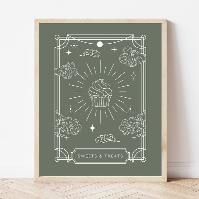 Celestial Tarot Baby Shower Sweets & Treats Sign Poster (Skapare uppladdad)