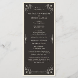 Celestial Tarot Boho - ceremonin i bröllop Program