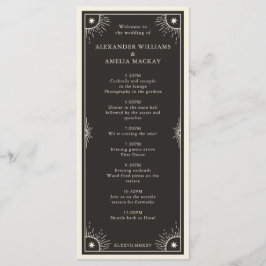 Celestial Tarot Boho star bröllop-tidslinjeprogram Program