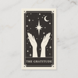 Celestial Tarot Gratitude, tack Affärskort Visitkort