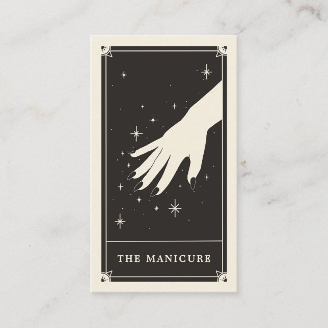 Celestial Tarot Nail Technician Affärskort Visitkort (Framsida)