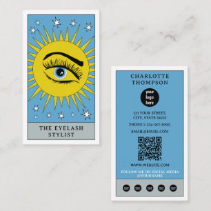 Celestial Tarot Sol Eyelash Stylist Eyebrow Logoty Visitkort
