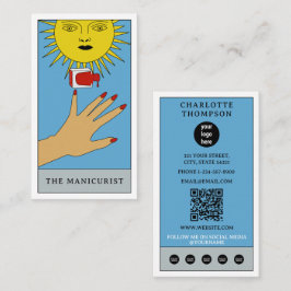 Celestial Tarot Sol Nail Salon Beauty Modern Logot Visitkort