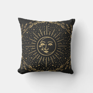 Celestial Tarot Sol och Måne Gothic Dekorativ kudd Kudde