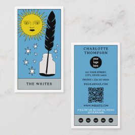 Celestial Tarot Sol Writer Author Modern Logotyp Visitkort