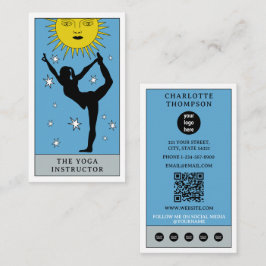 Celestial Tarot Sol Yoga Instruktör Helare Logo Visitkort