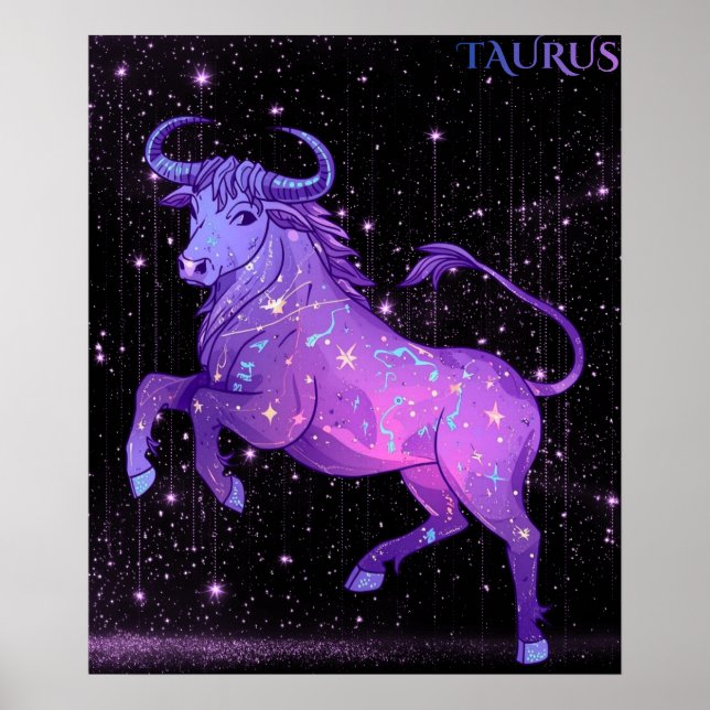 Celestial Taurus – Astrology Art Poster (Framsidan)