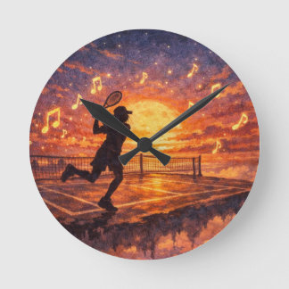 Celestial Tennis Vägglampa Rund Klocka