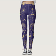 Celestial Theme Leggings Måne & Sol