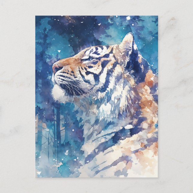 Celestial Tiger i Vinterstjärnskog Vykort (Framsida)