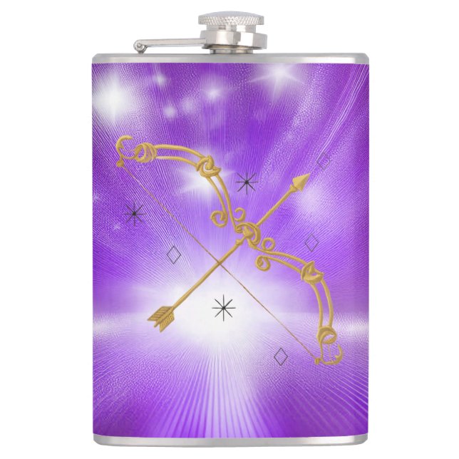 Celestial Traveler: Golden Sagittarius Fickplunta (Framsidan)