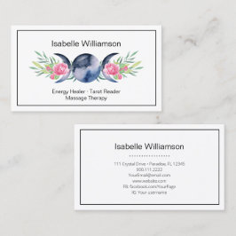 Celestial Triple Måne Goddess Metaphysisk Mystic Visitkort