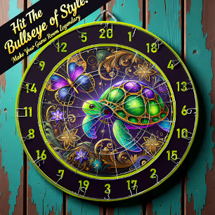 Celestial Turtle Butterfly Rustic Wall Decor Darttavla