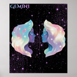 Celestial Tvillingarna – Astrologi Konst Poster