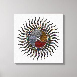 Celestial Typography Sunshine Canvastryck