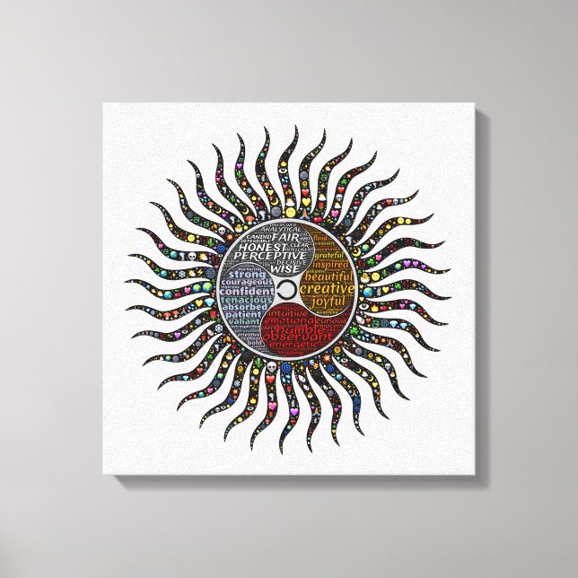 Celestial Typography Sunshine Canvastryck (Framsida)
