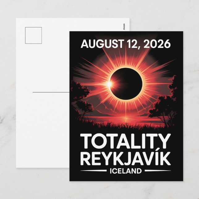 Celestial Under Solförmörkelse Holiday Hälsning Helg Vykort (Fram/baksida)