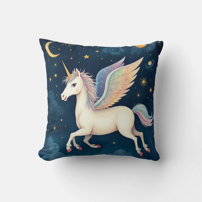 Celestial Unicorn Pillow Kudde (Framsida)