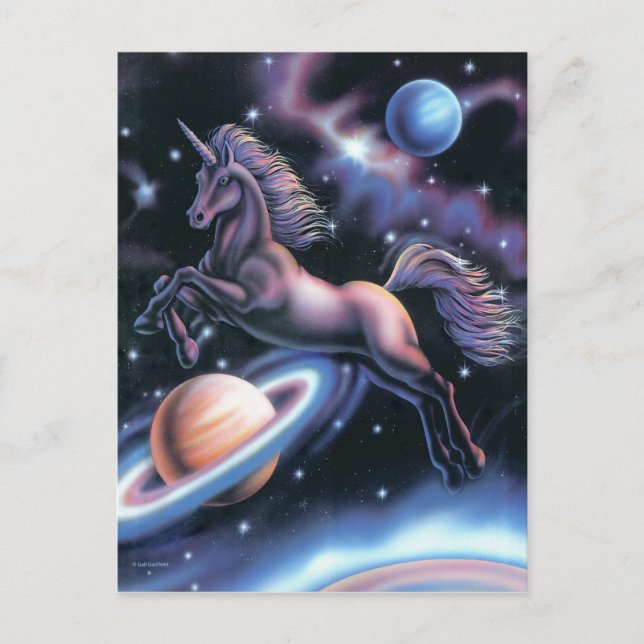 Celestial Unicorn Vykort (Framsida)