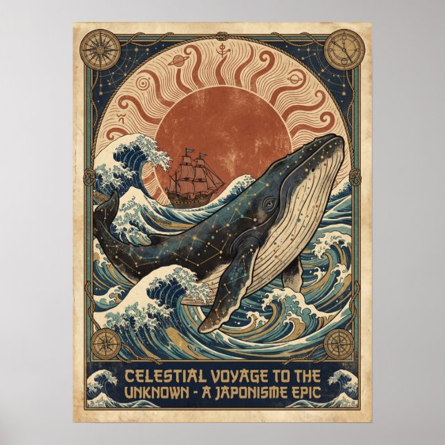 Celestial Valresa resa Japonisme Episk Väggkonst (Framsidan)