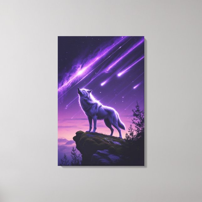 Celestial Varg - Kanvastrycket Mystic Howl Canvastryck (Framsida)