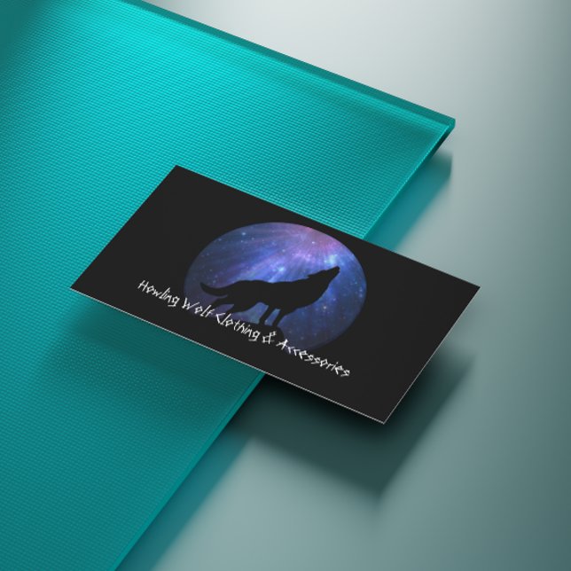 Celestial Varg Silhouette Visitkort (Skapare uppladdad)