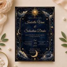 Celestial Vintage Astrologi Bröllop