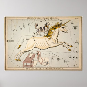 Celestial Vintage Karta Poster