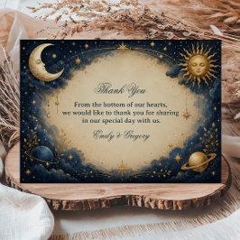 Celestial Vintage Kosmisk Tack Kort