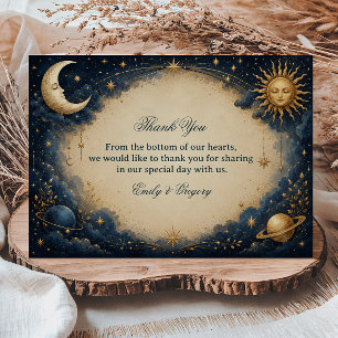 Celestial Vintage Kosmisk Tack Kort