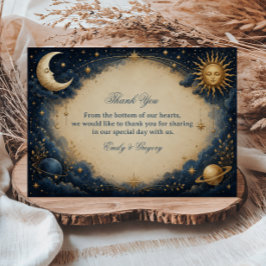 Celestial Vintage Kosmisk Tack Kort