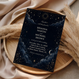 Celestial Vintage Midnatt Inbjudningar