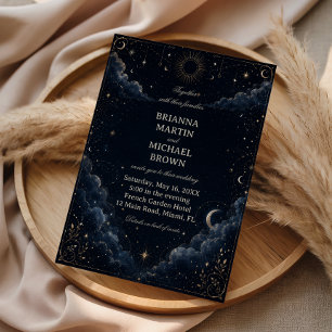 Celestial Vintage Midnatt Inbjudningar