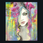 Celestial Vision Girl in Stars Pop Fantasy Art Poster<br><div class="desc">"Celestial Vision" © Harrison 2012 Från min ursprungliga vattenfärg,  bläck,  och akrylmålning. www.mollyharrisonart.com</div>