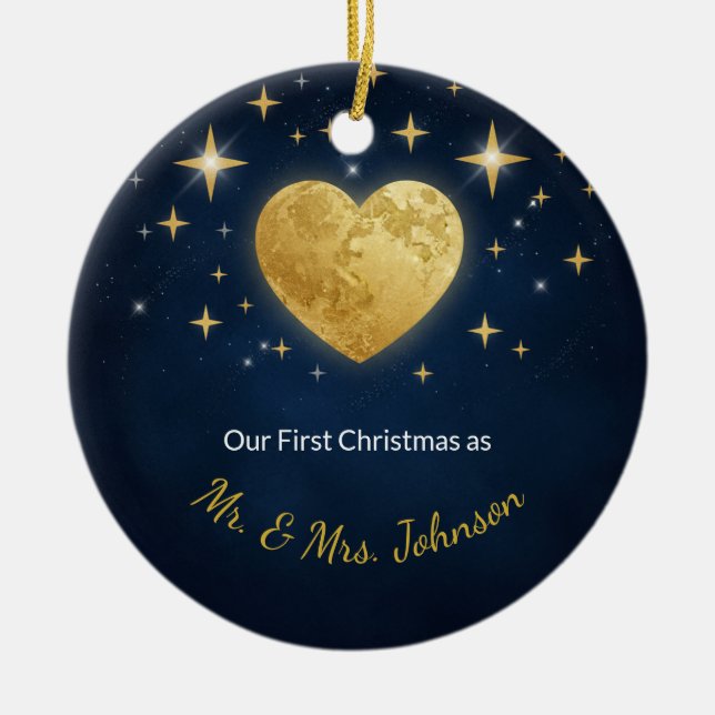 Celestial Vows Personalized Wedding Ornament (Framsidan)