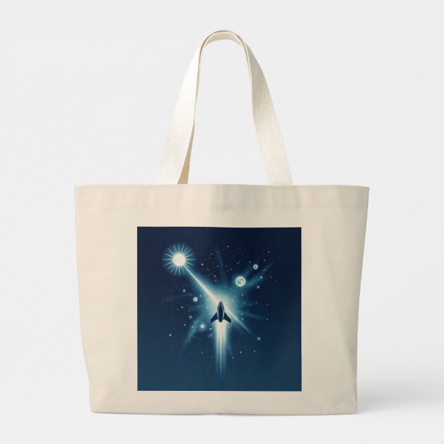 Celestial Voyage: Gravity Tote Bag Design" (Redige Jumbo Tygkasse (Baksida)